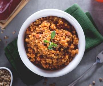 Fregola mit Linsen