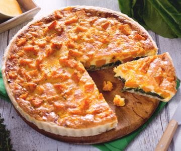 Kürbis und Mangold Quiche