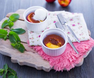 Karamellisierte Pfirsiche