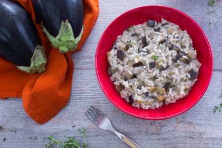 Risotto mit Auberginen