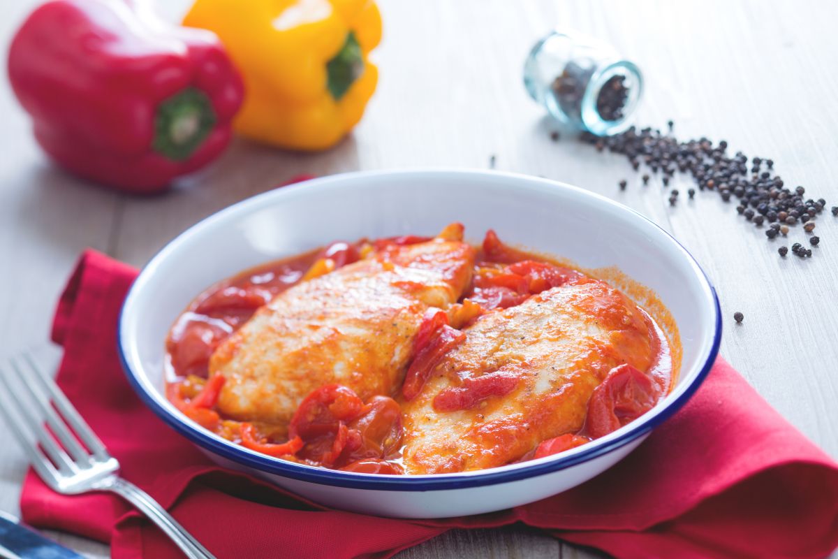 Hähnchenbrust mit Paprika