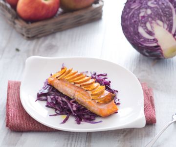Lachs mit Äpfeln