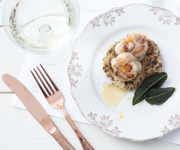 Linsen-Rösti mit Seeteufel