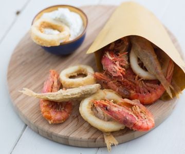 Meeres-Cuoppo mit Mojito-Mayo