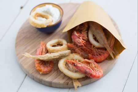 Meeres-Cuoppo mit Mojito-Mayo