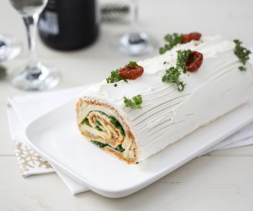 Vegetarischer herzhafter Baumstamm