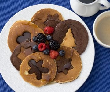 Zweifarbige Pfannkuchen