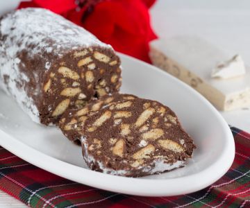 Schokoladen- und Nougatsalami