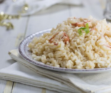 Risotto mit Garnelen, Limette und Prosecco