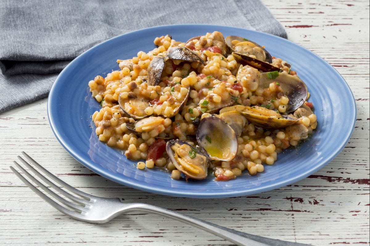 Fregola mit Venusmuscheln