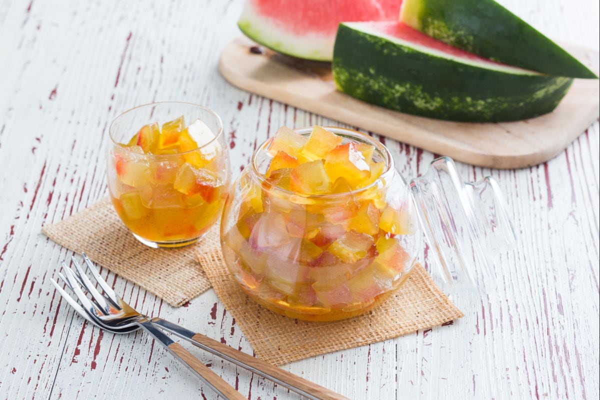 Kandierte Wassermelone (Gliko shalqini)