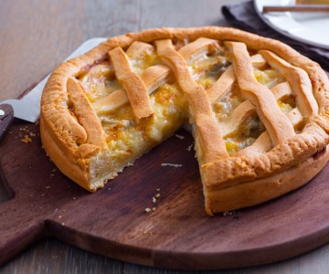 Herzhafte Torte mit Kartoffeln und Gorgonzola