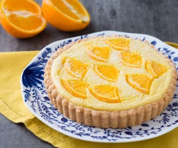 Orangentarte mit Creme