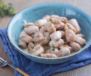 Dinkelgnocchi mit Grana Padano Creme