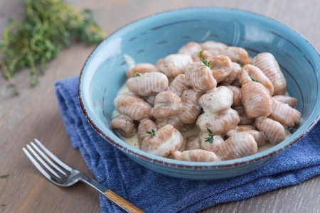 Dinkelgnocchi mit Grana Padano Creme