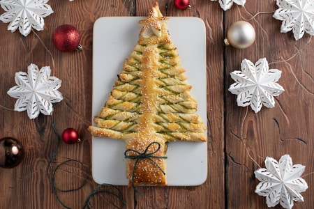 Blätterteig-Weihnachtsbaum