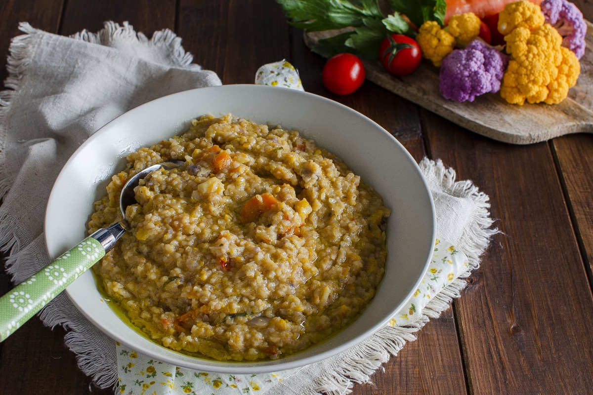 Gemüsesuppe mit Bulgur