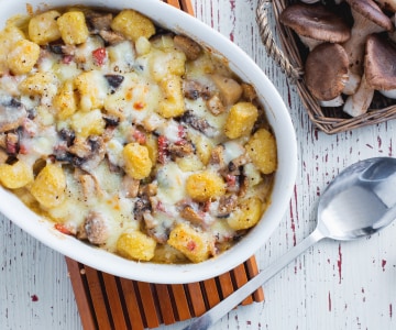 Gratinierte Gnocchi mit Pilzen