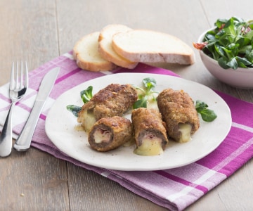 Fleischröllchen mit geschmolzenem Kern