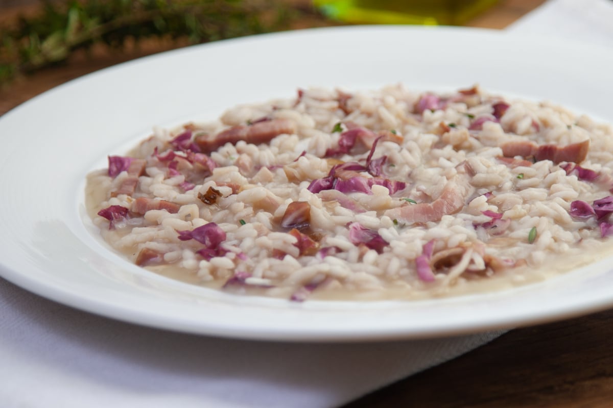 Risotto mit Radicchio und Speck