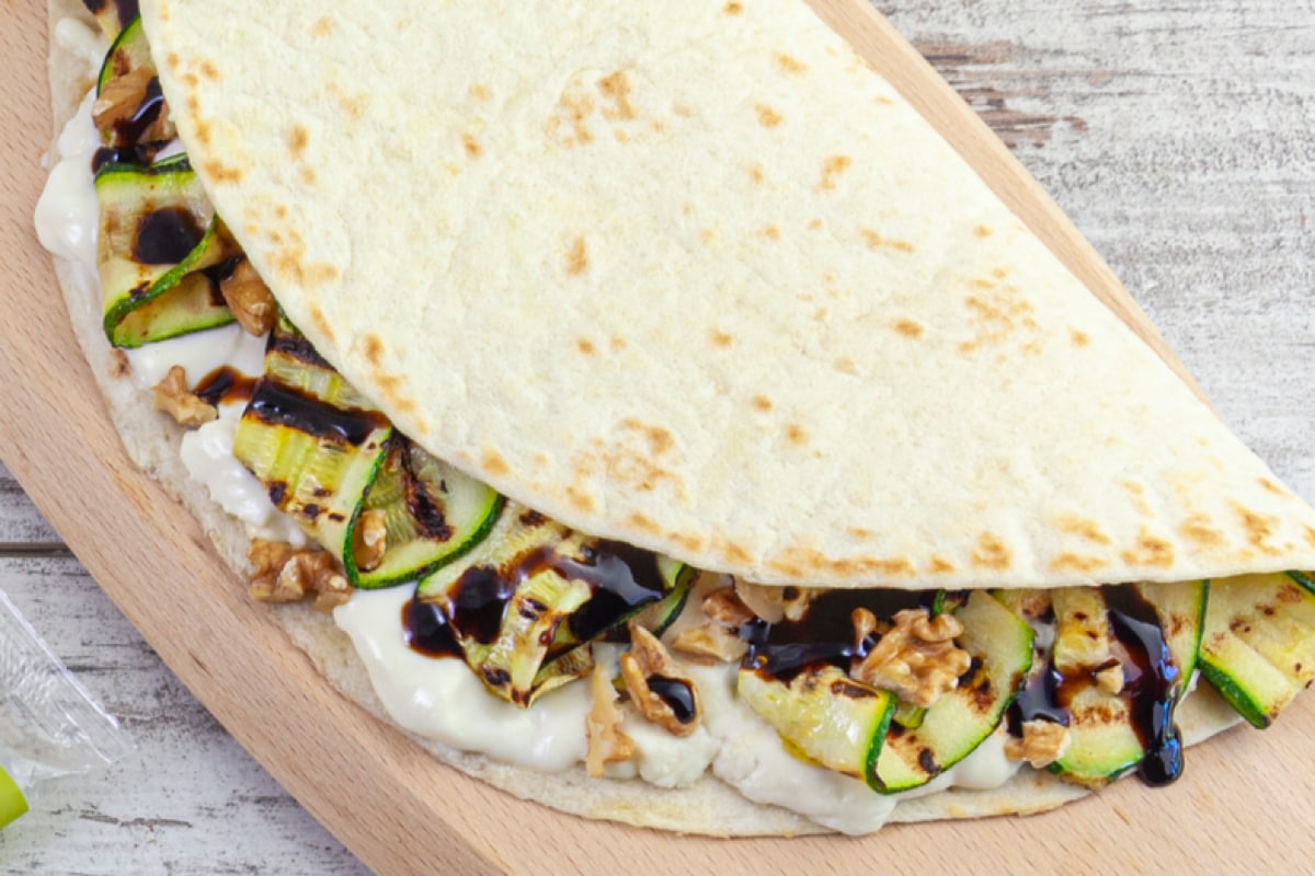 Piadina mit Zucchini und Stracchino