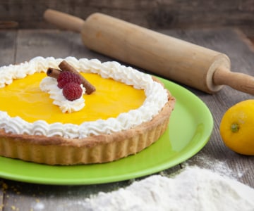 Eiweiß-Tarte mit Zitronencreme