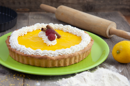 Eiweiß-Tarte mit Zitronencreme