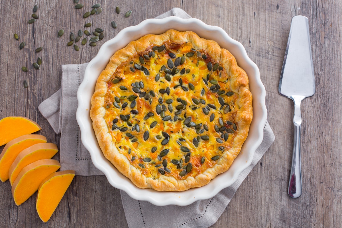 Kürbis-Quiche