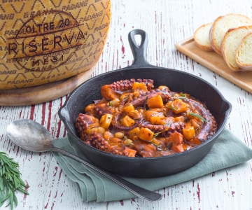 Polpo e fagioli in umido