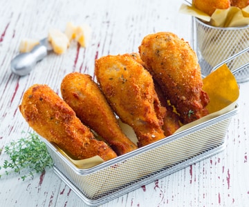 Gebratenes Hähnchen mit Grana Padano