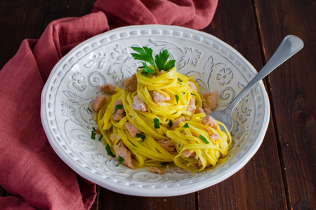 Tagliolini mit Lachs
