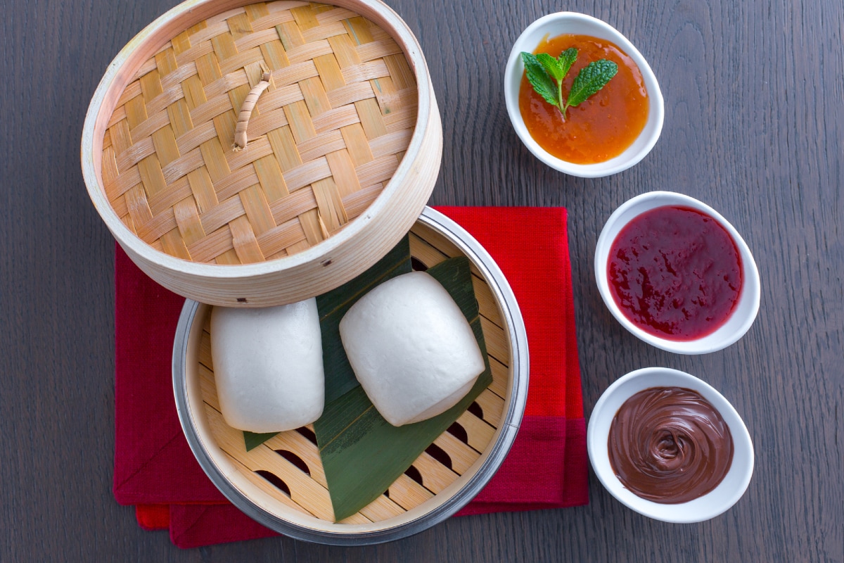 Gedämpfte chinesische Brötchen (Mantou)