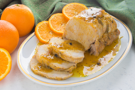 Schweinerücken mit Orange