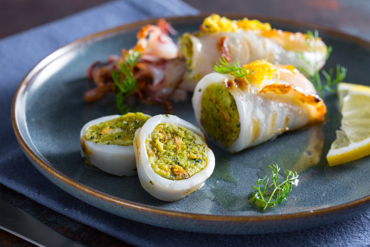 Gegrillte Calamari mit Zitrone