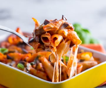 Ofenpasta mit Auberginen