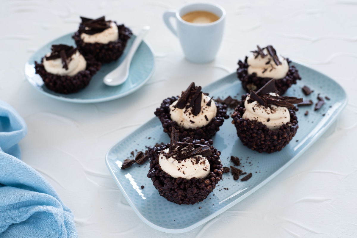 Körbchen mit Kaffeecreme