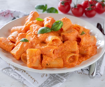 Pasta mit Paprika-Ricotta-Creme