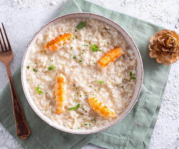 Champagner-Risotto mit Scampi
