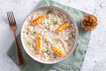 Champagner-Risotto mit Scampi