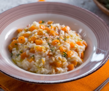 Risotto mit Kürbis, Kastanien und Gorgonzola