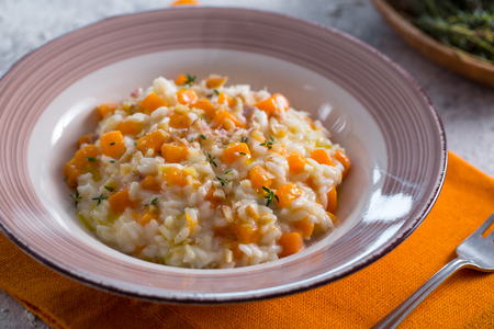 Risotto mit Kürbis, Kastanien und Gorgonzola