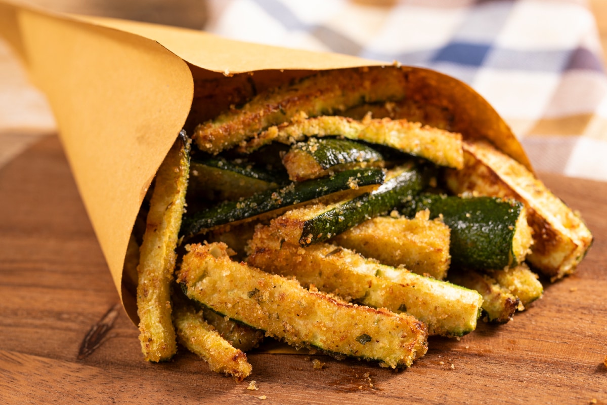 Zucchini mit der Heißluftfritteuse