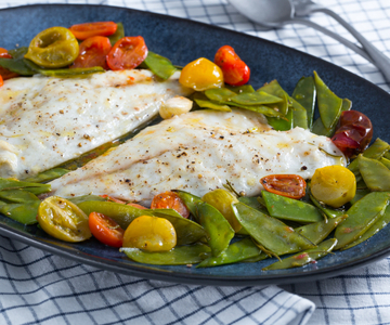 Im Ofen gebackene Doradenfilets