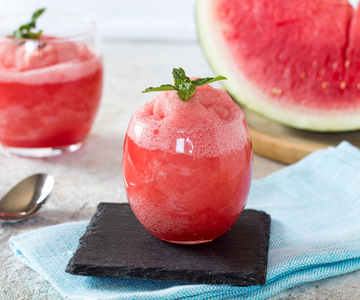Wassermelonen-Sorbet mit Eiweiß