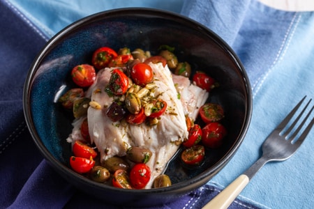 Wolfsbarsch in der Folie