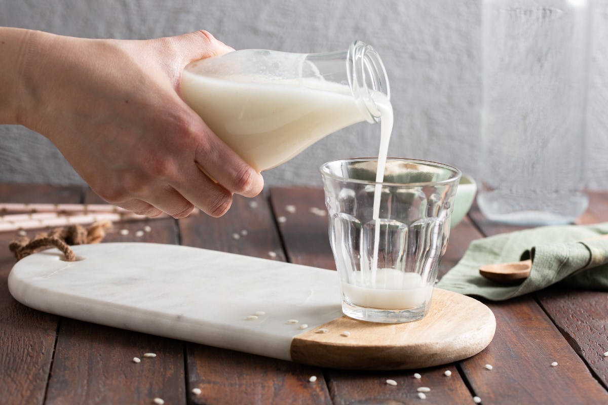 Hausgemachte Reismilch