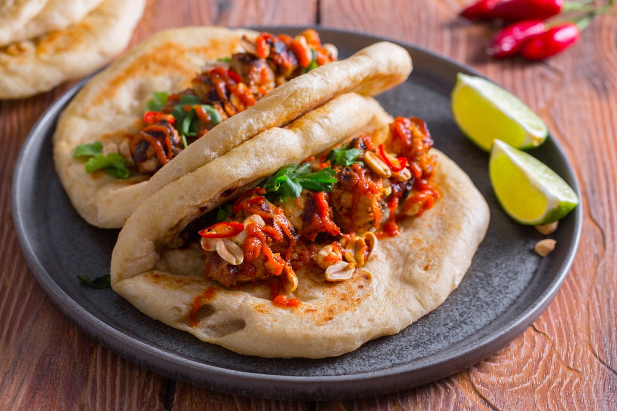 Hähnchenspieße mit Pita