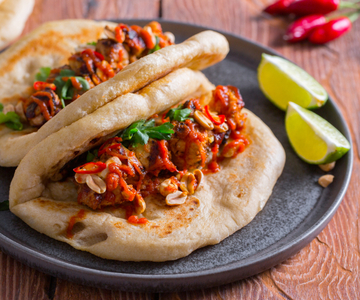 Hähnchenspieße mit Pita