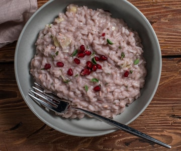 Risotto mit Brie und Granatapfel