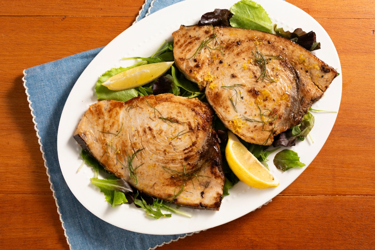 Schwertfisch in der Pfanne